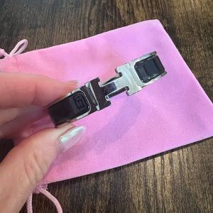 Hermes clic H bracelet Black PM